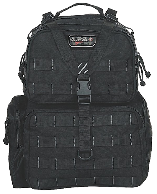 GPS Bags T1612BPB Tactical Range Backpack Black 1000D Nylon Teflon Coating 3 Handguns                                                                                                                   
