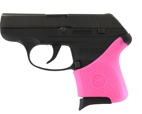 Hogue 18107 HandAll Hybrid Grip Sleeve Pink Ruger LCP Rubber