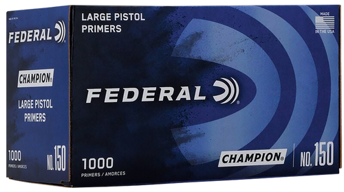 Federal Champion Large Pistol Primers #150 - 1000 Count (5 Boxes)