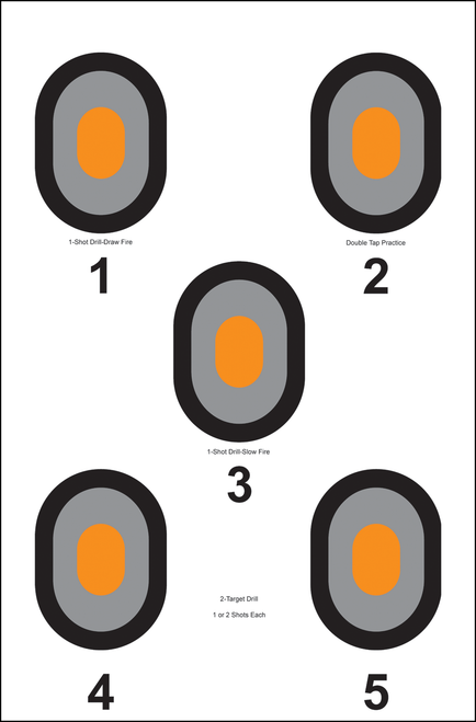 Action Target 530OC100 Bullseye Paper Targets 23x35 Multi-Color 100pk