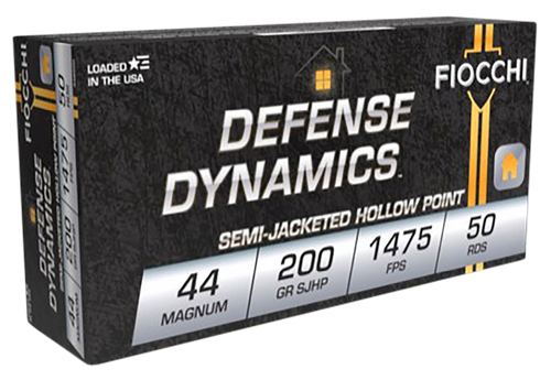 Fiocchi 44B500 Defense Dynamics 44 Magnum 200gr SJHP Ammo