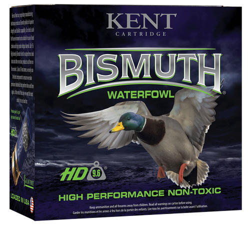 Kent Cartridge B123W404 Bismuth Waterfowl 12 Gauge 3" 1 3/8 oz Bismuth 4 Shot 25 Per Box/ 10 Case                                                                                                       