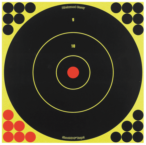 Birchwood Casey 34012 Shoot-N-C 12" Bullseye Reactive Targets 5-Pack