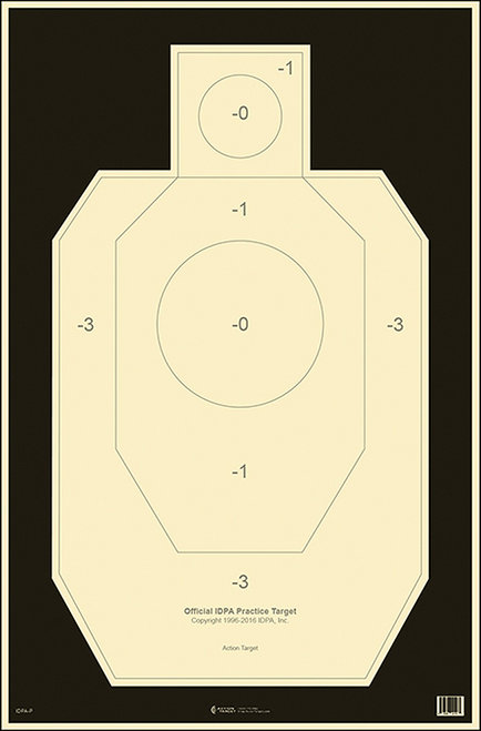 Action Target IDPAP100 Official IDPA Competition Targets 23x35 100pk