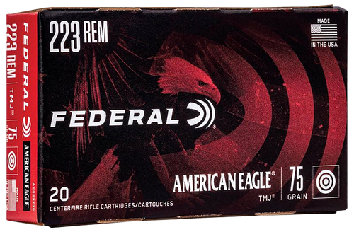 Federal AE223T75 American Eagle Rifle 223Rem 75gr Total Metal Jacket 20 Per Box/25 Case                                                                                                                 