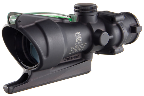 Trijicon 100212 ACOG  4x 32mm Obj 36.80 ft @ 100 yds FOV Matte Black Finish Dual Illuminated Green Donut 22/556 BDC                                                                                     