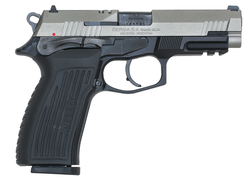 Bersa TPR9DT 9mm Full Size Pistol 17+1 4.3" Nickel Cerakote