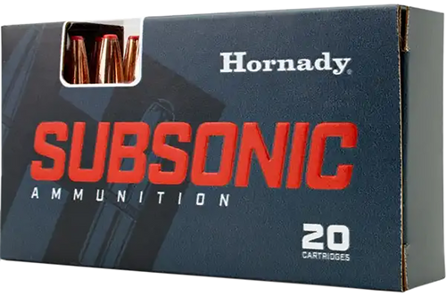 Hornady 82742 Subsonic Rifle 45-70Gov 410gr Sub X 20 Per Box/10 Case                                                                                                                                    