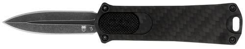 CobraTec 952 OTF Knife 1.75" D2 Steel Dagger Black Aluminum
