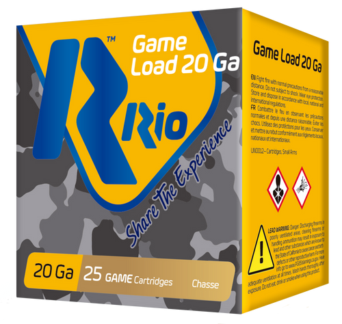 Rio RC208 Game Load 20 Gauge 2.75" 1oz #8 Shot - 25 Rounds