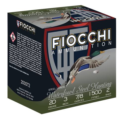 Fiocchi 203ST2 Flyway 20 Gauge 3" Steel Shot Waterfowl Ammo