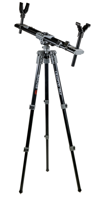Bog-Pod 1100473 Fieldpod Max Tripod with Black Finish, Spike Feet, Carry Strap, Bubble Level, Independent Leg Adjustment & 20-48" Vertical Adjustment                                                   