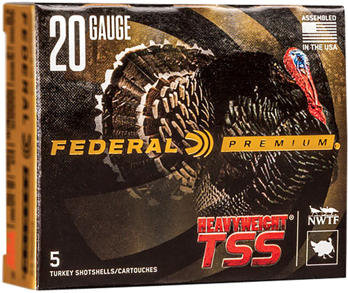 Federal PTSSX257F9 Premium Turkey Heavyweight TSS 20Gauge 2.75" 1 1/8oz 9Shot 5 Per Box/50 Case                                                                                                         