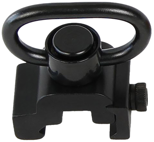 Bulldog BD886 Deluxe Push Button Swivel Black 1.25" Steel QD Rail Mount                                                                                                                                 