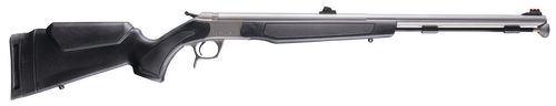 CVA PR2050S Optima  50 Cal 26" Stainless Fluted Barrel, Drilled & Tapped Stainless Steel Receiver, Fixed Black Synthetic Stock, Fiber Optic Sights                                                      