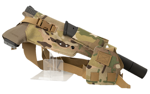 Cole-Tac VWX108 Varmint Wrangler XL Multi-Cam Chest Pistol Holder