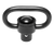 Troy Ind SMOUSSQ00BT00 SSQD Swivel 1" Push Button Black Stainless Steel                                                                                                                                 