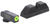 AmeriGlo GL354 Protector Sight Set for Glock  Green Tritium LumiGreen Outline Front Sight-Black Serrated Rear Sight                                                                                     