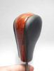 BMW E39 Auto Gear Shift Selector Knob Wood Black Leather 1997-2003 OEM USED