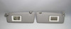 1988 BMW 735i Sedan Interior Front Sun Visor Pair Grey Vinyl Mirror USED OEM