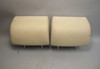 1999-2001 BMW E38 7-Series Rear Headrest Pair Oyster Pearl Beige Leather OEM