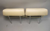 1999-2001 BMW E38 7-Series Rear Headrest Pair Oyster Pearl Beige Leather OEM