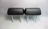 2009-2015 BMW F01 7-Series F02 Rear Seat Head Rest Restraint Pair Black Leather