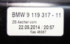 2009-2015 BMW F01 7-Series F02 Front Center Ash Tray w Wood Trim Anthracite Ash