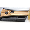 07-13 BMW E92 E93 3-Series Front Int Door Panel Pair Saddle Brown Leather OEM