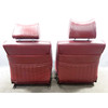 1978-1979 BMW E23 7-Series Early Manual Front Seat Pair Velour Red Reupholstered - 38794