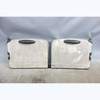 Damaged 2002-2005 Porsche 996 911 Coupe Rear Seat Backrest Pair Grey Leather OEM
