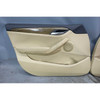 13-15 BMW E85 X1 SAV Front Interior Door Panel Trim Skin Pair Beige Leather OEM - 40339