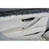 11-13 BMW F10 5-Series Sedan Rear Int Door Panel Trim Skin Pair Grey Leather OEM - 42362