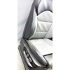 Damaged 2000-2003 BMW E39 M5 Front Sports Seat Pair Grey / Black Ostrich Leather - 43768