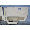 85-88 BMW E28 5-Series Int Front Rear Door Panel Trim Skin Set Pearl Beige OEM