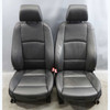 2007-2013 BMW E92 3-Series Coupe Sports Front Seat Pair Black Leather Heat OEM - 44536