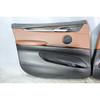 14-16 BMW F15 X5 SAV Early Front Int Door Panel Trim Skin Pair Terra Leather OEM