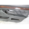 1997-2003 BMW E39 5-Series Front Int Door Panel Trim Skin Pair Black Leather OEM