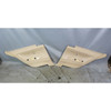 00-06 BMW E46 3-Series Coupe Rear Interior Lateral Trim Panels Beige Leather OEM