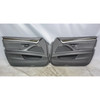 13-16 BMW F10 M5 Front Interior Door Panel Trim Skin Pair Black All-Leather OEM