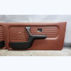 84-86 BMW E30 3-Series Coupe Front Interior Door Panel Trim Pair Taurus Red OEM