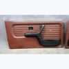 84-86 BMW E30 3-Series Coupe Front Interior Door Panel Trim Pair Taurus Red OEM