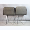 1986-1991 BMW E30 3-Series Factory Front Headrest Pair Antrhacite Cloth OEM