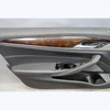 2017-2020 BMW G30 5-Series Front Interior Door Panel Trim Pair Black Leather OEM