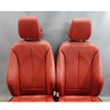 2012-2016 BMW F30 3-Series Front Sport Seat Pair Set Left Right Coral Red OEM