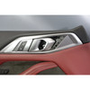 Damaged 21-24 BMW G22 4-Series Coupe Front Interior Door Panel Pair Red Leather