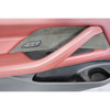 Damaged 21-24 BMW G22 4-Series Coupe Front Interior Door Panel Pair Red Leather