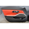 19-25 BMW G80 M3 G20 3-Series Front Interior Door Card Panel Pair Fiona Red OEM