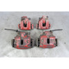 Painted BMW E28 Factory Brake Caliper Set Front Rear Red 1982-1988 OEM