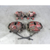 Painted BMW E28 Factory Brake Caliper Set Front Rear Red 1982-1988 OEM